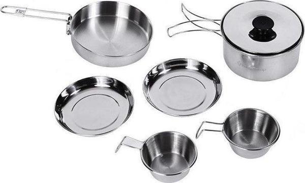 King Camp BACKPACKER III SILVER YEMEK SET (2 KISI) - Image 1
