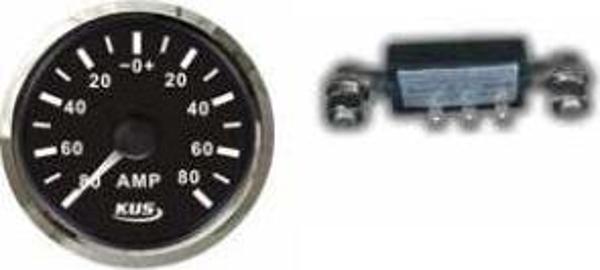Kus Ampermetre Ø52Mm Siyah 12/24V  Şönt Dahildir - Image 1