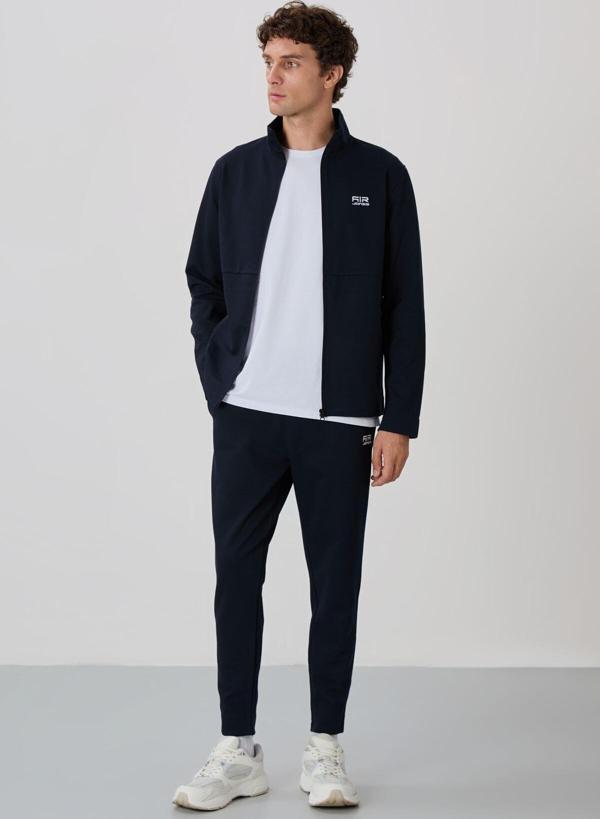 Carlos Lacivert Standart Kalıp Erkek Eşofman Takım - 85209 - Image 1