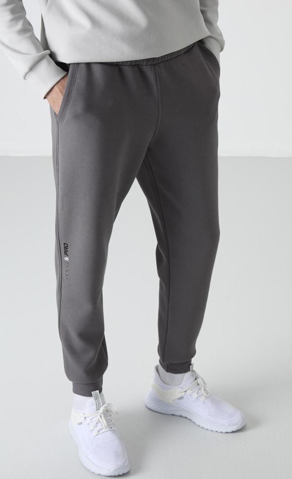 Koyu Gri Bağcıklı Dar Paça Erkek Eşofman Alt - 84999 - Image 1