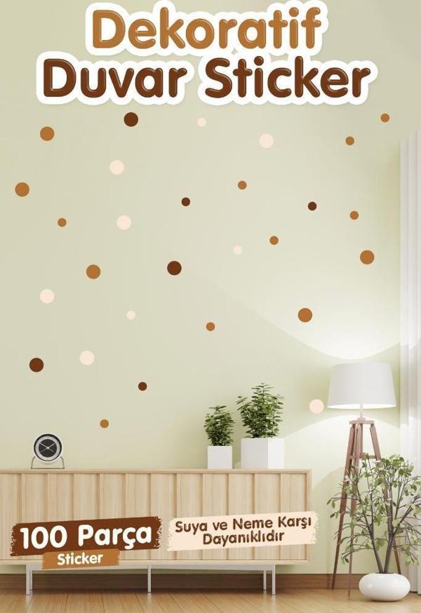 5 Ve 3 Cm Nature Bohem Puantiye Çocuk Odası Duvar Sticker Seti-T1195 - Image 1