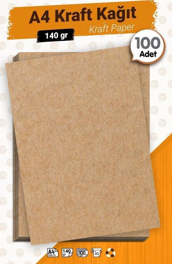 A4 Saman Kağıt  Kraft Kağıt 140 gr 100 Adet - Image 1