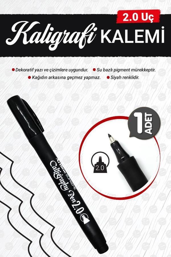 Artline Supreme Kaligrafi Kalemi 2.0 mm Siyah -Calligraphy pen-T1153 - Image 1
