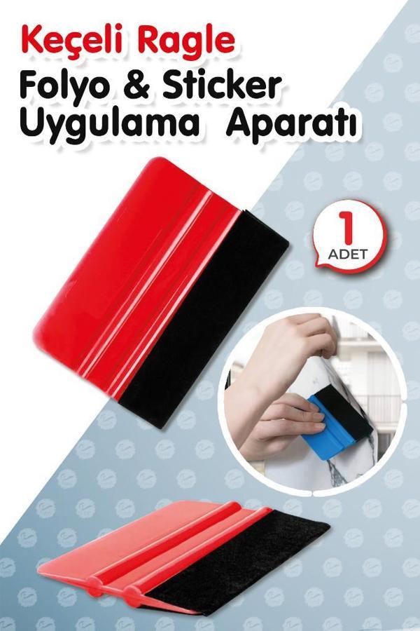 Keçeli Ragle Folyo Yapıştırma Aparatı, Yapışkanlı Folyo Yapıştırma Aparatı Cam Filmi Uygulama-T1200 - Image 1