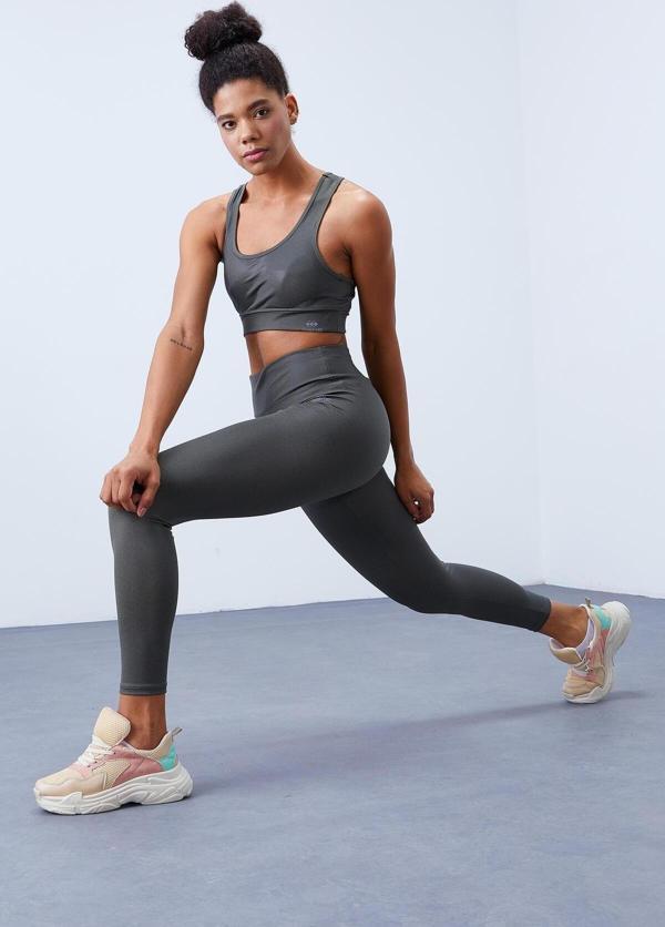 Çağla Yüksek Bel Toparlayıcılı Sırt Detaylı Slim Fit Büstiyer Kadın Tayt Takım - 95281 - Image 1