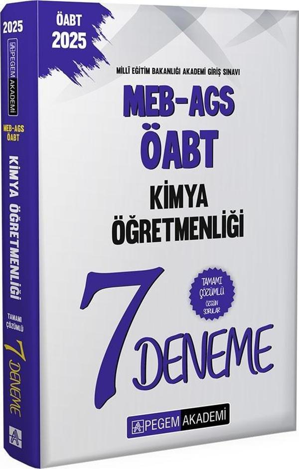 2025 MEB-AGS-ÖABT Kimya Öğretmenliği Tamamı Çözümlü 7 Deneme - Pegem Akademi Yayıncılık - Image 1