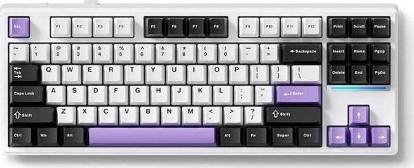 MCHOSE K87 %80 TKL RGB Kablosuz Hotswap Mor Mekanik Gaming Klavye (MC-K87-13) - Image 1