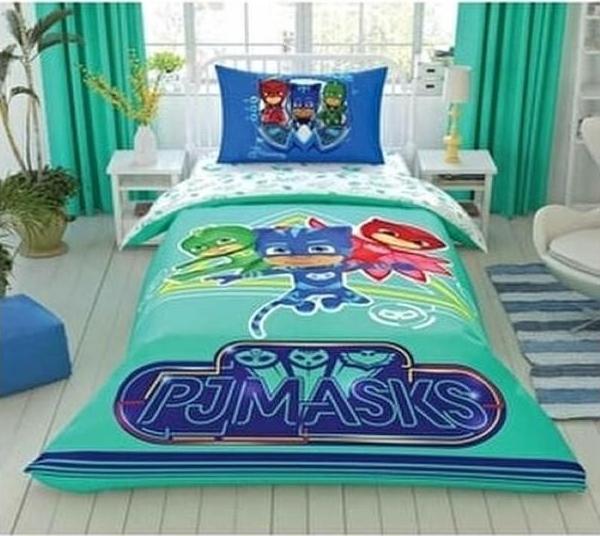 TAÇ PJ MASKS MOVE TEK KİŞİLİK LİSANLI NEVRESİM TAKIMI - Image 1
