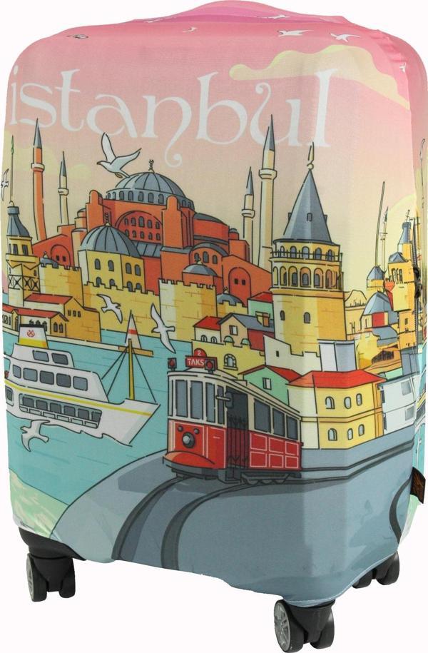 (My#115 İstanbul 1) VALİZLER İÇİN KILIF SETİ (KABİN ORTA VE BÜYÜK) - Image 1