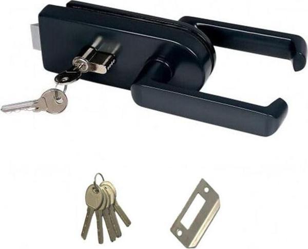 Wold Antrasit Kapı Kollu Kilit, Cam Kapı Kilidi, Rondo Kapı Kolu, Alm. Karşılığı - Image 1
