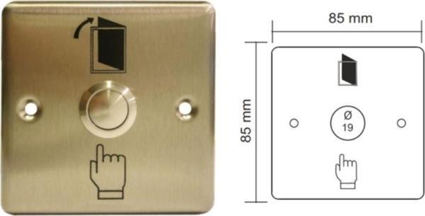 Wold Paslanmaz Çıkış Butonu, Düğme Buton 12V - Image 1