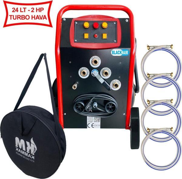 Kammak Havalı Darbeli 2Hp 24Lt Kompresörlü Petek Temizleme Makinası Black-Air - Image 1