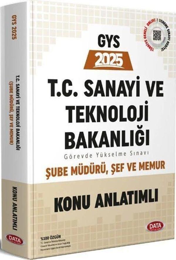 Data Yayınları 2025 GYS T.C. Sanayi ve Teknoloji Bakanlığı Şube Müdürü Şef Memur Konu Anlatımlı - Data Yayınları - Image 1