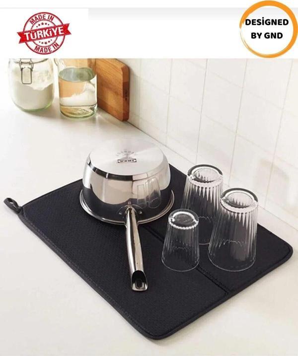 Babylondy Bulaşık Kurutma Matı Siyah (Designed Bygnd) - Image 1