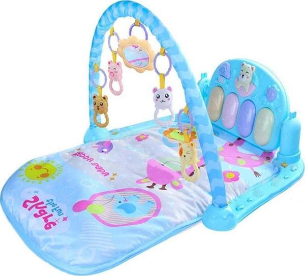 Babylondy Viva Büyük Boy Projeksiyonlu Ve Piyanolu Bebek Oyun Halısı Eğitici Oyuncak Işıklı Mavi - Image 1