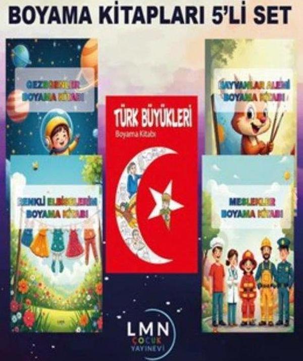 Boyama Kitapları Seti - 5 Kitap Takım - Liman Çocuk - Image 1