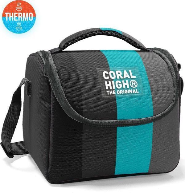 Coral High Kids Renkli Çizgili Desenli Thermo Beslenme Çantası 22796 - Image 1