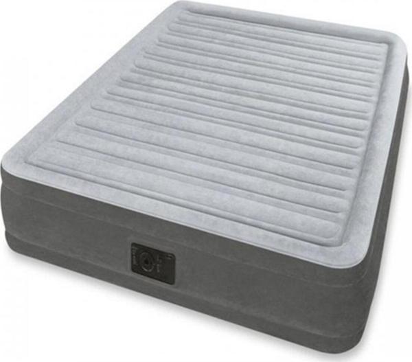 İntex Şişme Yatak Kendinden Elektrikli Pompalı Kadife Kaplı 152X203X33 Cm 67770 - Image 1