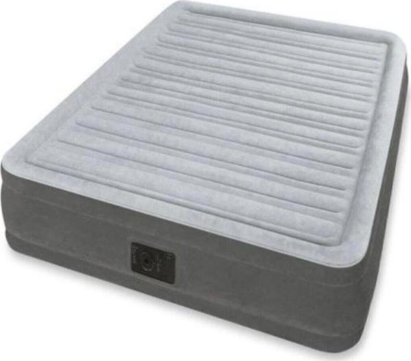 İntex Şişme Yatak Kendinden Elektrikli Pompalı Kadife Kaplı Şişme Yatak 152X203X33 Cm - Image 1