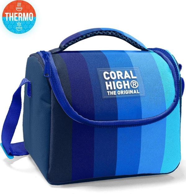 Coral High Kids Renkli Çizgili Thermo Beslenme Çantası 22795 - Image 1