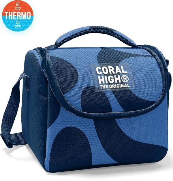 Coral High Kids Lacivert Mavi Desenli Thermo Beslenme Çantası 22788 - Image 1