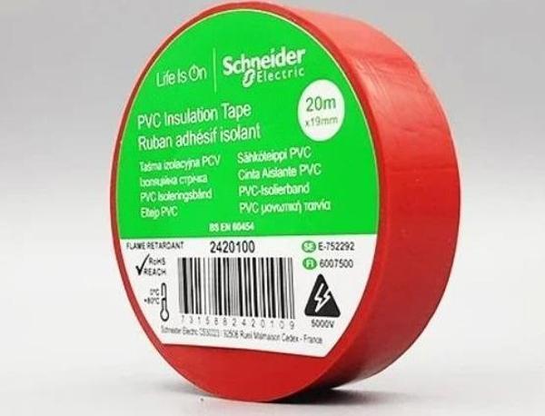 SCHNEİDER İZOLE BANT KIRMIZI 19MM 20M - Image 1