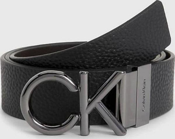 Calvin Klein Ters Çevrilebilir CK Toka Deri Siyah Kemer - Image 1
