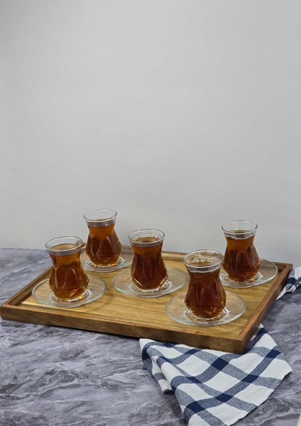 Akasya Tepsi - Dikdörtgen Çay Tepsisi - 41x29 CM  - Image 1