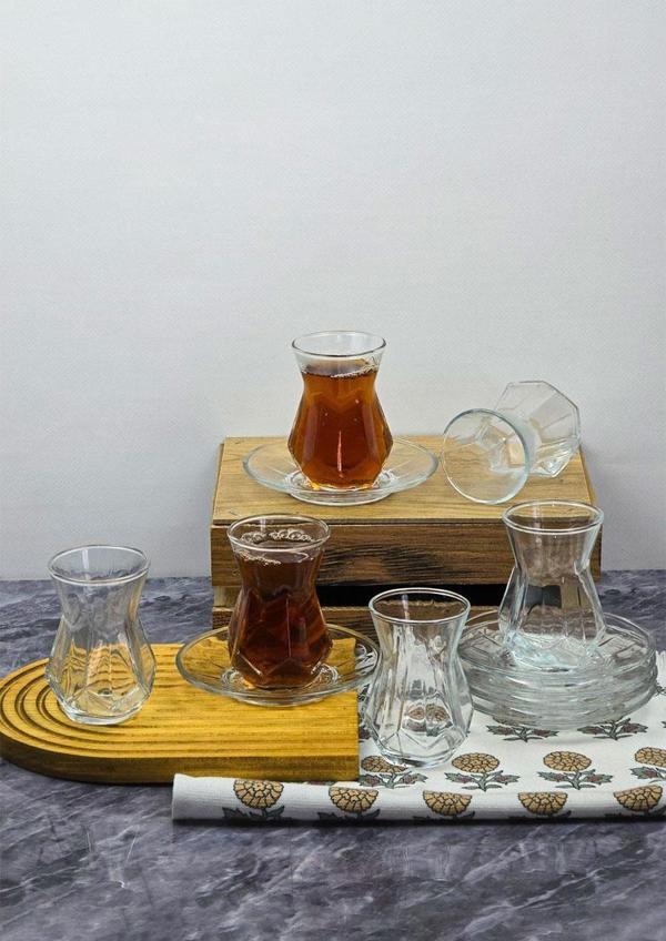 Lavinia 12 Parça Çay Seti - 6 Kişilik Çay Bardağı Takımı - 130 ML - Image 1