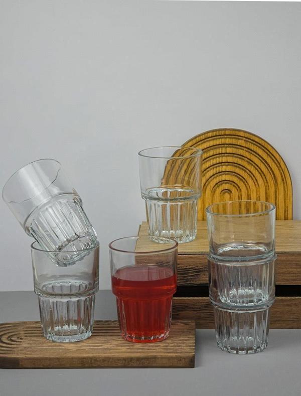 Twinkle Cam Su Bardağı Seti - 6lı Bardak Takımı - 6 Parça, 325 ML - Image 1