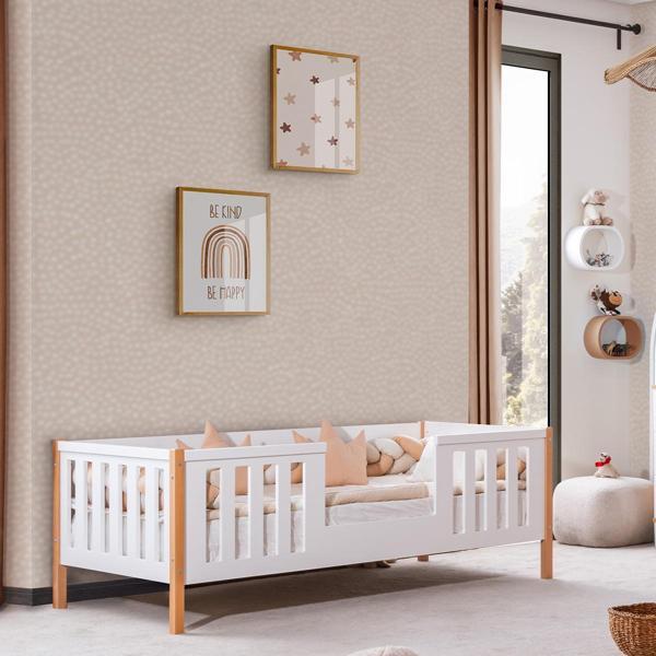 Montessori Karyola, Berlin Mdf Montessori Yatak - Ceviz - Image 1