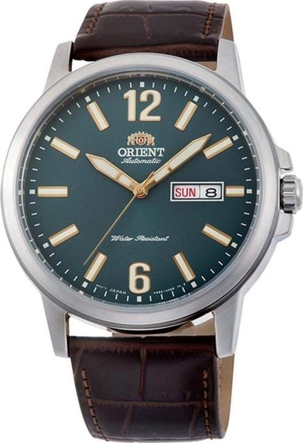 Orient RA-AA0C06E39B Kurmalı Otomatik Deri Kahverengi Yeşil Kadran 42 mm Erkek Kol Saati - Image 1