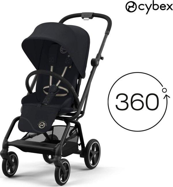 Cybex Eezy S Twist+2 Kabin Boy 360 Derece Dönen Bebek Arabası Magic Black - Image 1