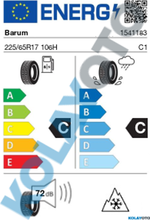 Barum Polaris 5 225/65R17 106H XL 3PMSF FR (Kış) (2023) - Image 1