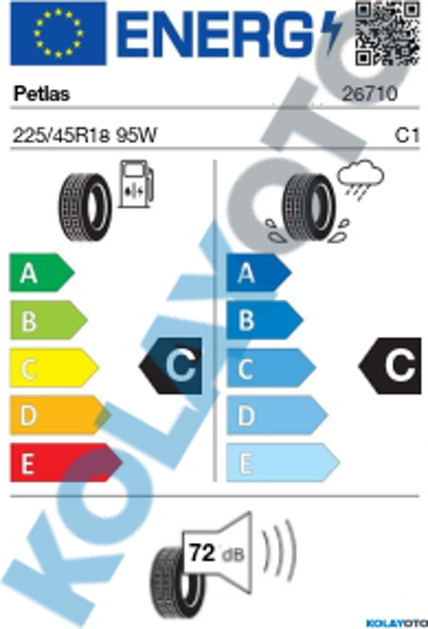 Petlas Multi Action PT565 225/45R18 95W RF M+S 3PMSF (4 Mevsim) (2023) - Image 1