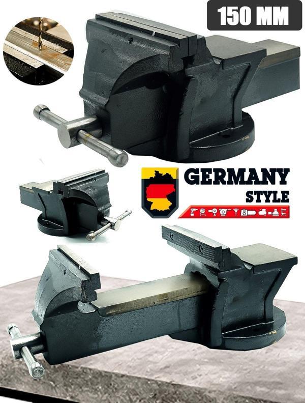 Germany Style 150mm 6'' Dövme Çelik Sabit Tezgah Masa Mengenesi - Image 1