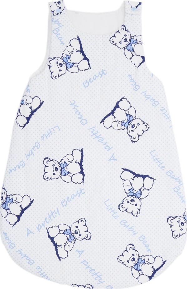 Esma Bebe Uyku Tulumu Mavi Ayıcık Desen/0-12 Ay - Image 1