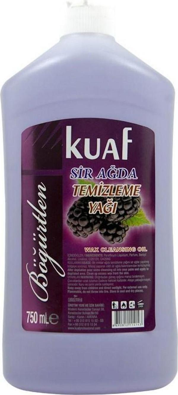 Kuaf Böğürtlenli Sir Ağda Temizleme Yağı 750 ml - Image 1