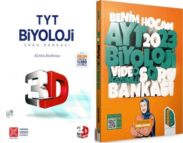 3D TYT Biyoloji ve Benim Hocam 2023 AYT Soru Bankası Seti 2 Kitap - 3D Yayınları - Image 1