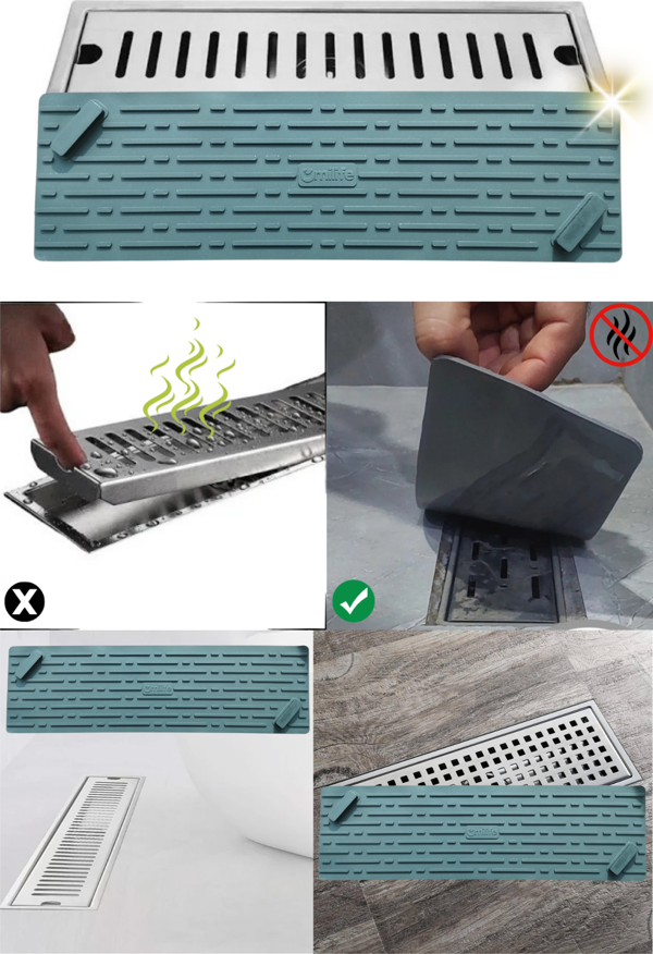  Siyah Renk Uzun Model Kötü Koku Önleyici Silikon Mat Banyo Mutfak Lavabo Balkon Gider Tıpası Kapağı - Image 1