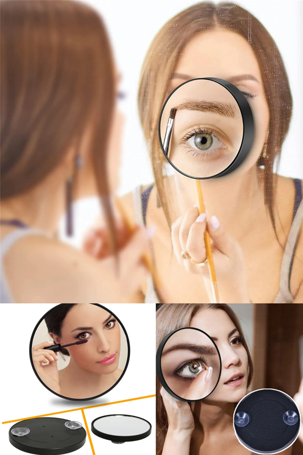 10x Büyüteçli Vantuzlu Kullanışlı Çukur Makyaj Tıraş Aynası - Image 1