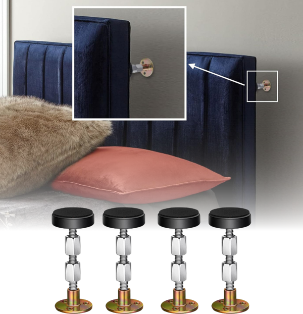 Yatak Baza Başlık Sabitleme Aparatı Ses Ve Sallanma Titreşim Önleyici Eşya Sabitleme 4 Adet - Image 1