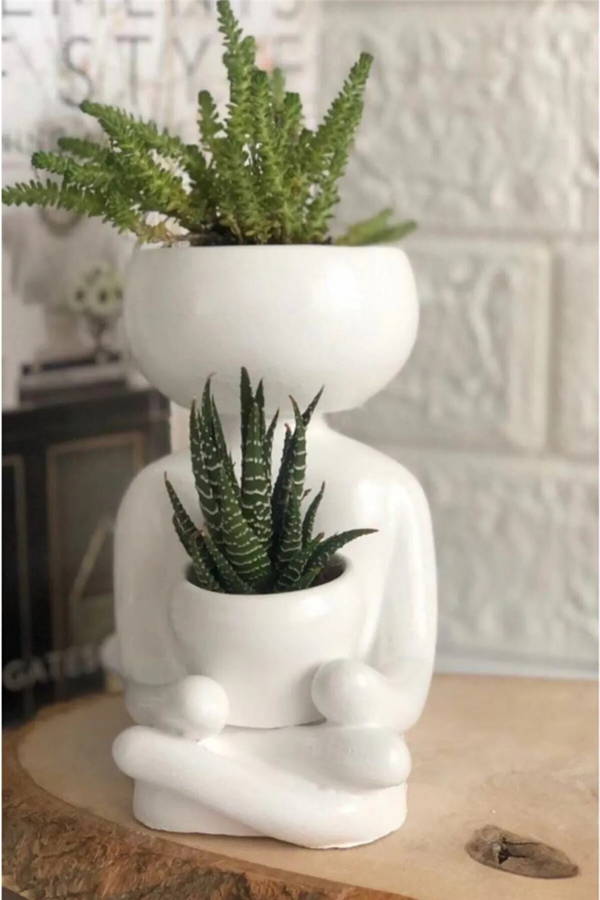 Yoga Saksı Beyaz 15 Cm - Image 1