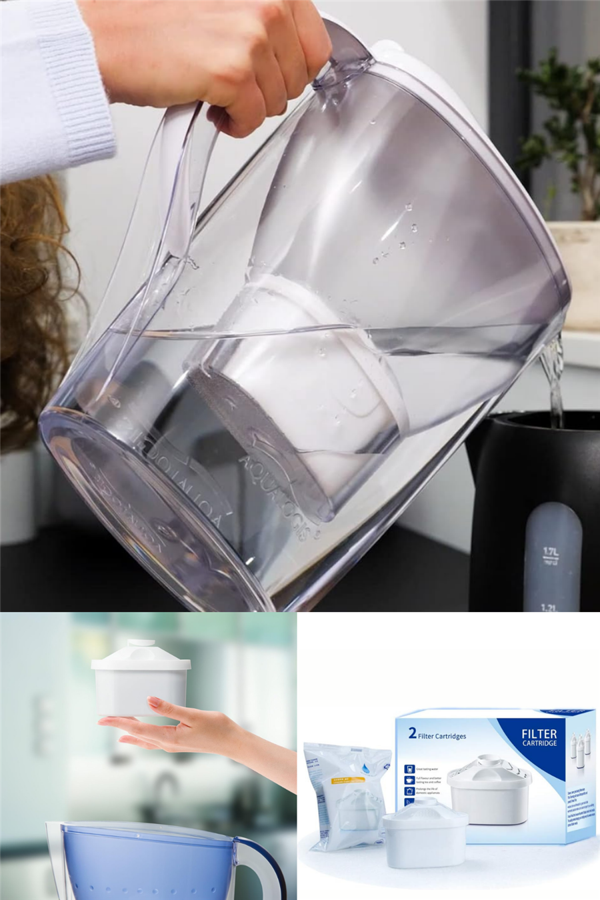 2'li Brita Filtre için Standart Yedek Klasik Kartuş Dispenserler 2 Adet Su Filtresi Cihazı Kartuş - Image 1