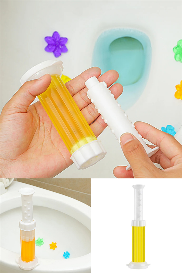 Sarı Tuvalet Temizleme Jeli Klozet Banyo Koku Giderici Damga Seti Desenli Koku Giderici Wc Jeli - Image 1