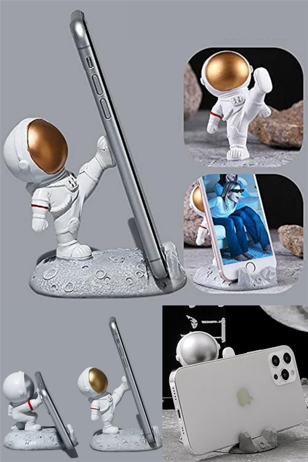 Sevimli Astronot Dekorasyon Masa üstü Telefon Tutucu ve Tablet Standı - Image 1