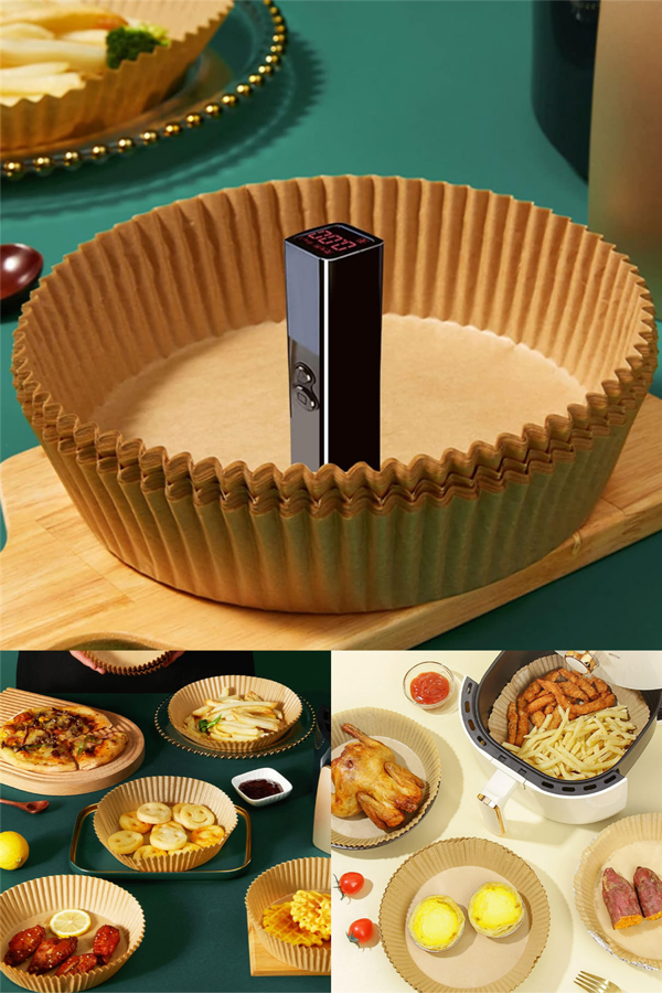 Airfryer Pişirme Kağıdı 50 Adet Hava Fritözü Yuvarlak Model Pişirme Kağıdı Airfryer Yağsız Fritöz - Image 1