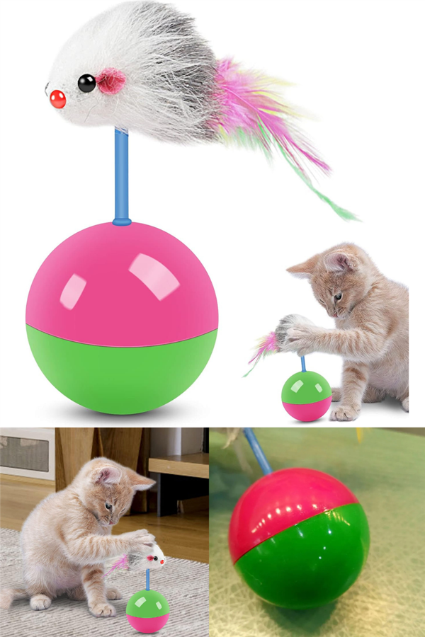 Kedi Oyuncağı Fare Desenli Hacıyatmaz - Image 1