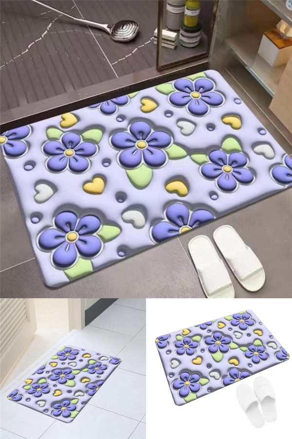 Su Emici Paspas Şık Tasarım Abdest Paspası Kaymaz Taban Banyo Paspası - Image 1