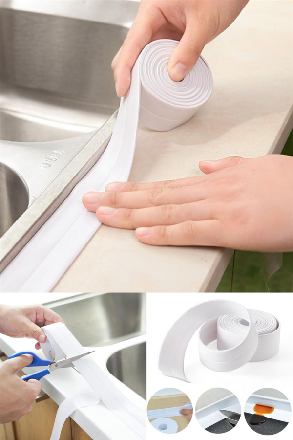 Su Sızdırmaz Geçirmez Dayanıklı Lavabo Tezgah Küvet Duş Banyo Mutfak Pencere Kenar Bandı 3,2 Mt - Image 1